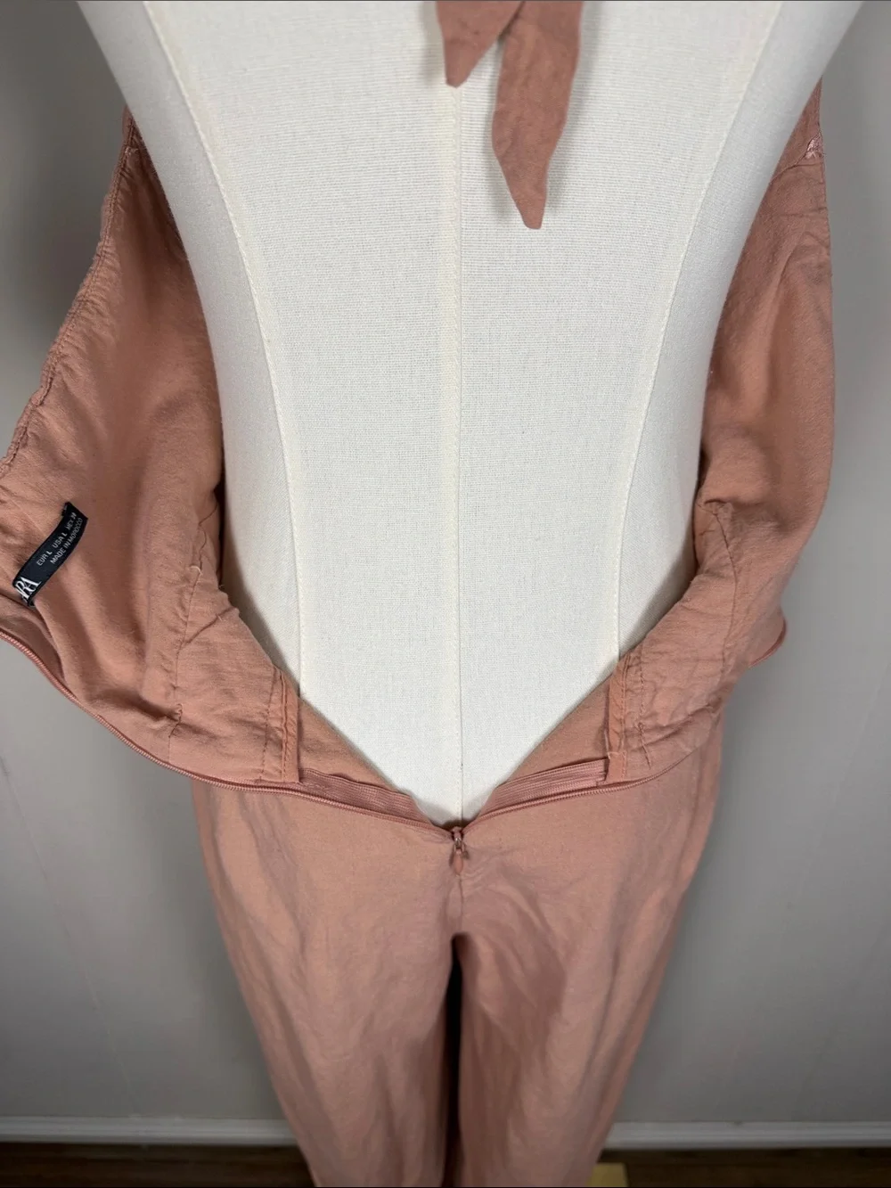 Zara Linen Blend Rustic Jumpsuit Long Size Large Boho Earthy Indie Resort